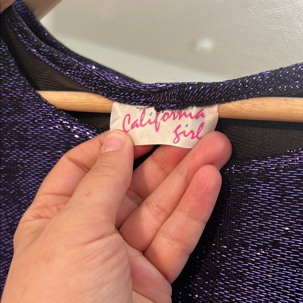 *sold* California Girl Purple Shimmer Top